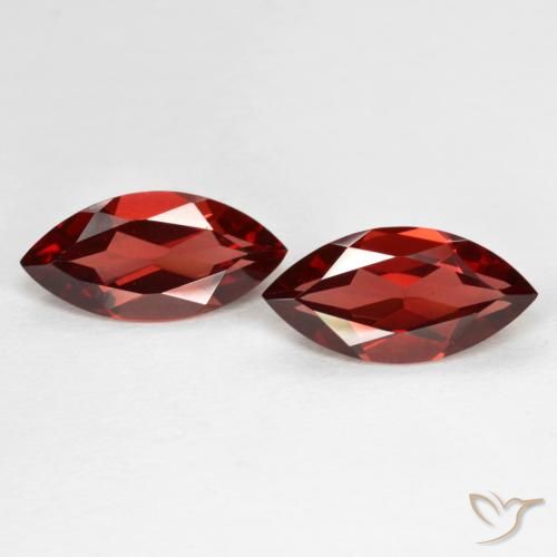 3.77ctw Natural Rojo escarlata intenso Granate piropo, Marquesa, VVS-VS