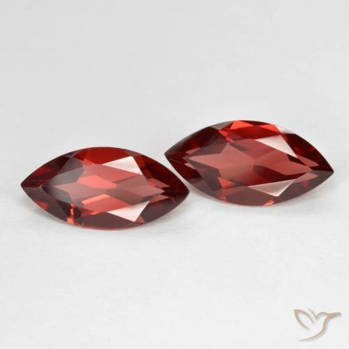 Gemas de Granate piropo Rojo escarlata intenso natural de 3.77 ct, Marquesa, VVS-VS