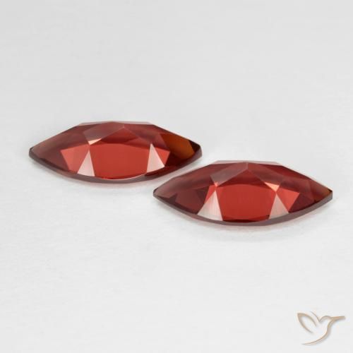 Gemas de Granate piropo Rojo escarlata intenso natural de 3.77 ct, Marquesa, VVS-VS
