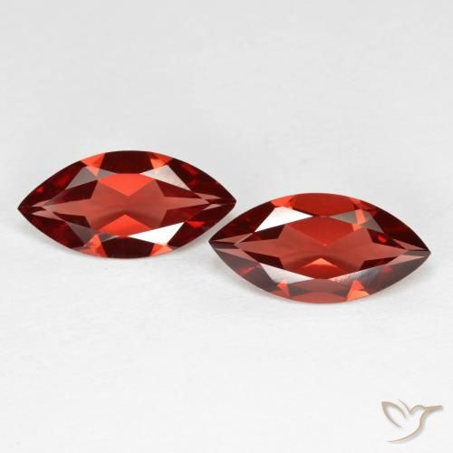 3.35ctw Natural Rojo oscuro Granate piropo, Marquesa, VVS-VS