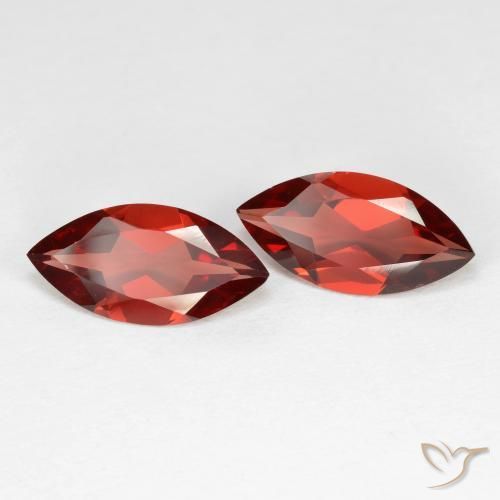 Gemas de Granate piropo Rojo oscuro natural de 3.35 ct, Marquesa, VVS-VS