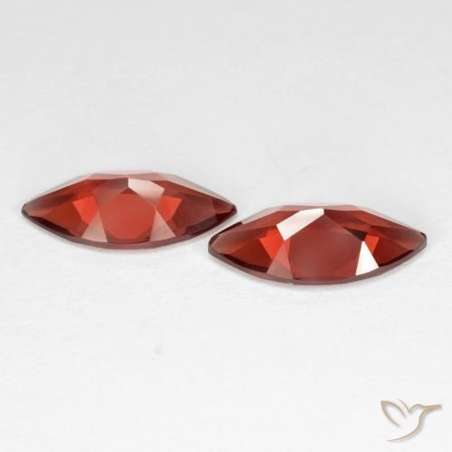 Gemas de Granate piropo Rojo oscuro natural de 3.35 ct, Marquesa, VVS-VS