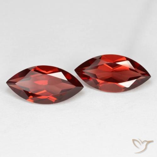 Gemas de Granate piropo Rojo oscuro natural de 4.21 ct, Marquesa, VVS-VS