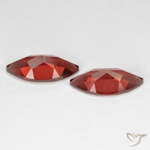 Gemas de Granate piropo Rojo oscuro natural de 4.21 ct, Marquesa, VVS-VS