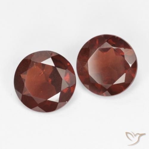 Gemas de granate piropo rojo natural de 1,63 ct, corte redondo, VS