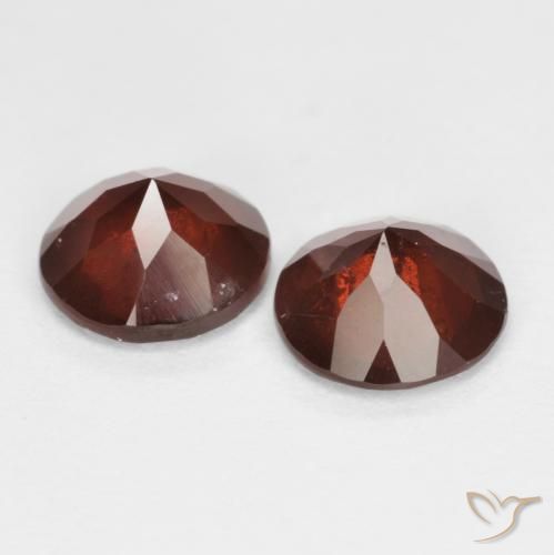 Gemas de Granate piropo Rojo oscuro natural de 1.76 ct, Redondo, VS