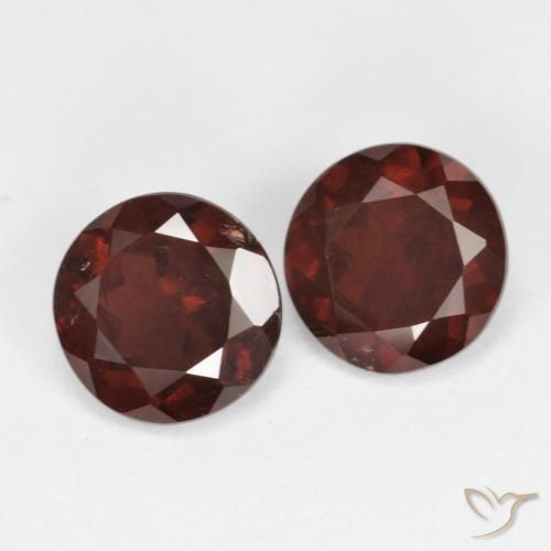 Gemas de Granate piropo Rojo sangría natural de 1.77 ct, Redondo, VS