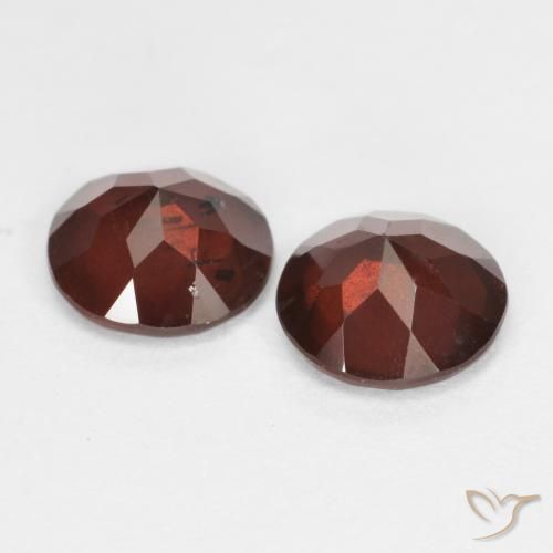 Gemas de Granate piropo Rojo sangría natural de 1.77 ct, Redondo, VS