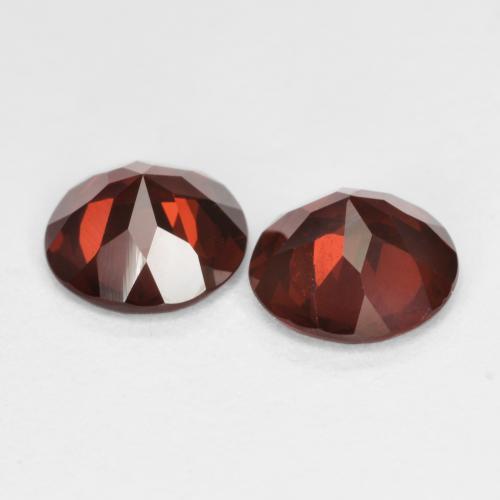 Gemas de granate piropo rojo natural de 1,69 ct, corte redondo, VS