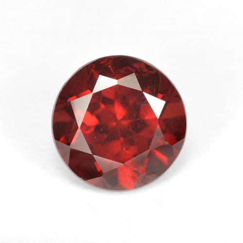 Granate piropo rojo natural de 1,74 ct, corte redondo, VS