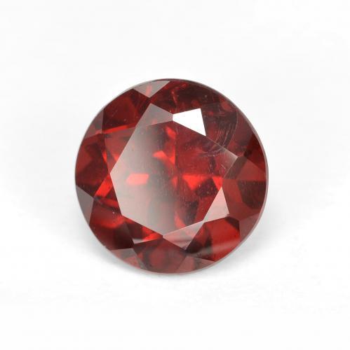 Granate piropo rojo natural de 1,74 ct, corte redondo, VS