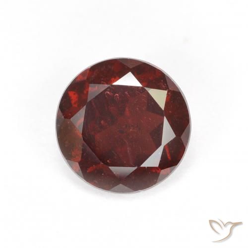 Granate Piropo Rojo oscuro natural de 1.70 ct, Corte Redondo, VS