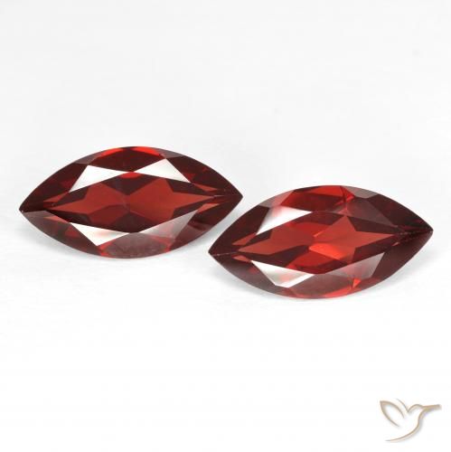 3.93ctw Natural Rojo medio Granate piropo, Marquesa, VVS-VS