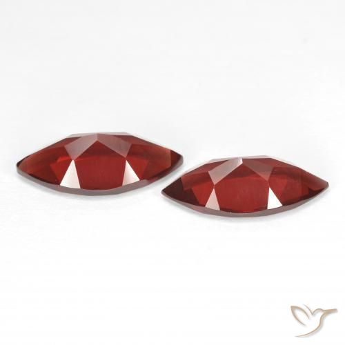 Gemas de Granate piropo Rojo medio natural de 3.93 ct, Marquesa, VVS-VS