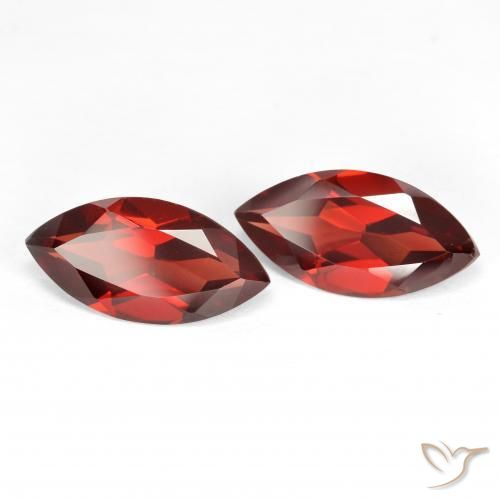 Gemas de Granate piropo Rojo medio natural de 3.75 ct, Marquesa, VS
