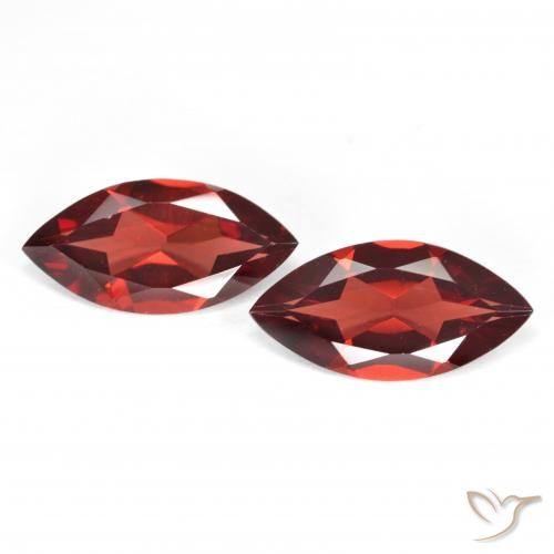 3.37ctw Natural Rojo grosella Granate piropo, Marquesa, VVS-VS