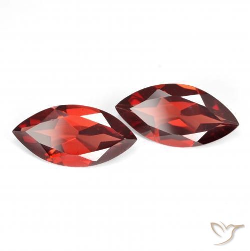 Gemas de Granate piropo Rojo grosella natural de 3.37 ct, Marquesa, VVS-VS