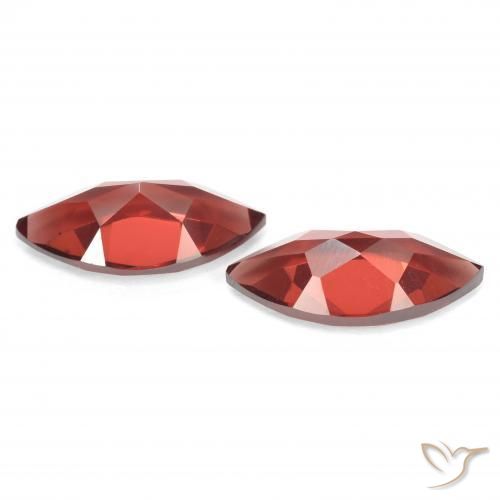 Gemas de Granate piropo Rojo grosella natural de 4.07 ct, Marquesa, VVS-VS
