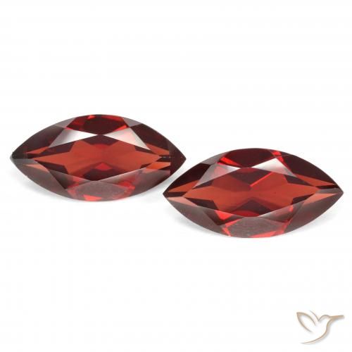 3.89ctw Natural Rojo medio Granate piropo, Marquesa, VVS-VS
