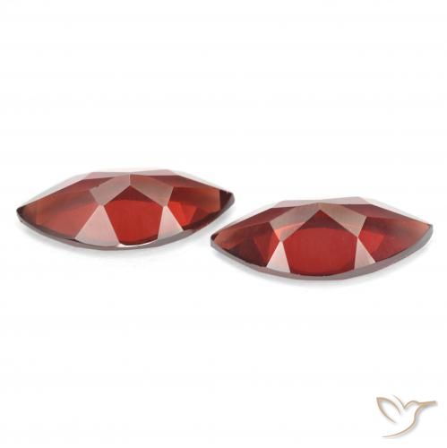 Gemas de Granate piropo Rojo medio natural de 3.89 ct, Marquesa, VVS-VS