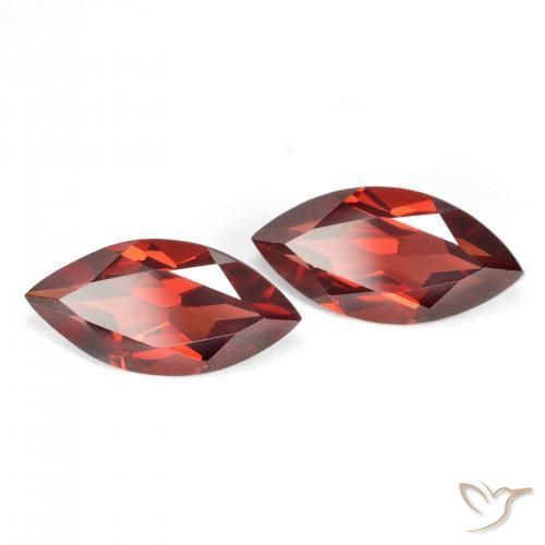 Gemas de Granate piropo Rojo medio natural de 4.00 ct, Marquesa, VVS-VS