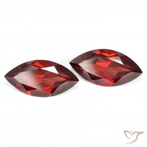 Gemas de Granate piropo Rojo sangría natural de 4.09 ct, Marquesa, VVS-VS
