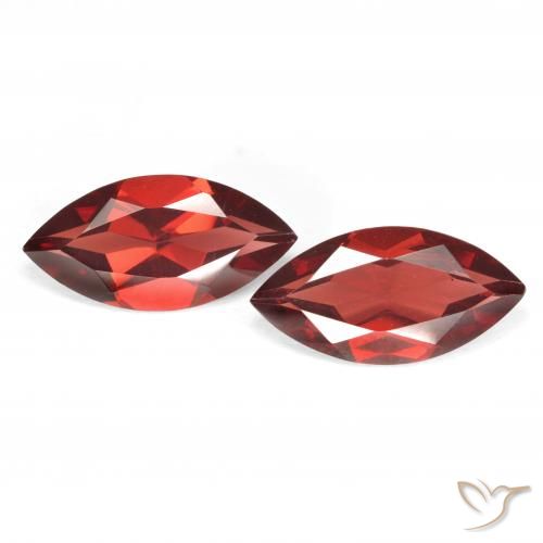 3.96ctw Natural Rojo medio Granate piropo, Marquesa, VVS-VS