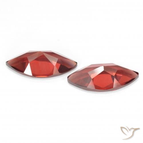 Gemas de Granate piropo Rojo medio natural de 3.96 ct, Marquesa, VVS-VS