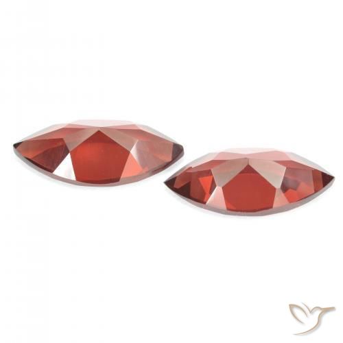 Gemas de Granate piropo Rojo medio natural de 3.82 ct, Marquesa, VVS-VS