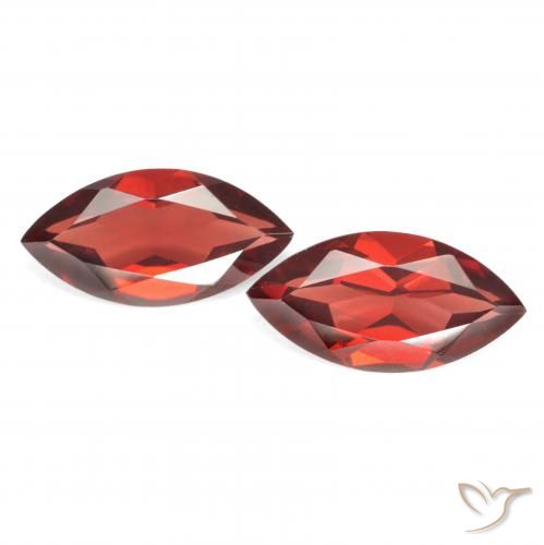 3.93ctw Natural Rojo medio Granate piropo, Marquesa, VVS-VS