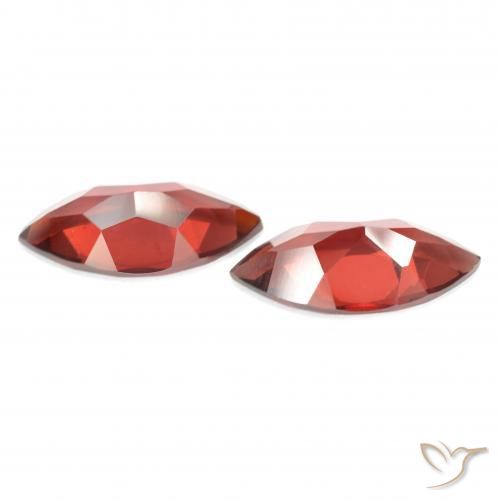 Gemas de Granate piropo Rojo medio natural de 3.93 ct, Marquesa, VVS-VS