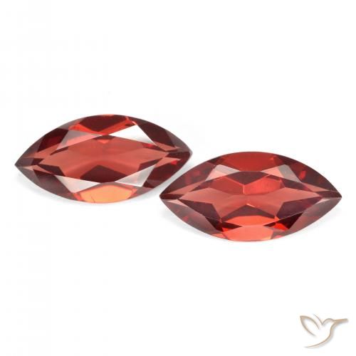 3.80ctw Natural Rojo grosella Granate piropo, Marquesa, VVS-VS