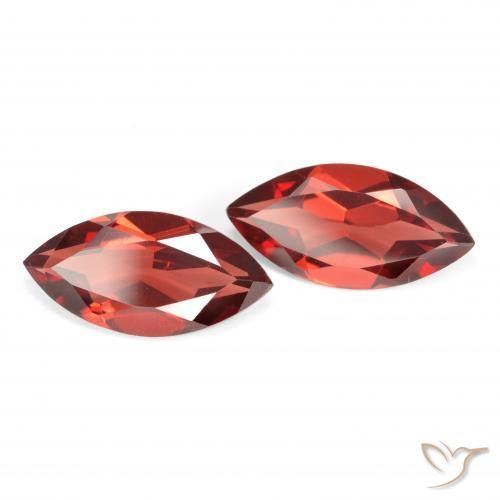 Gemas de Granate piropo Rojo grosella natural de 3.80 ct, Marquesa, VVS-VS