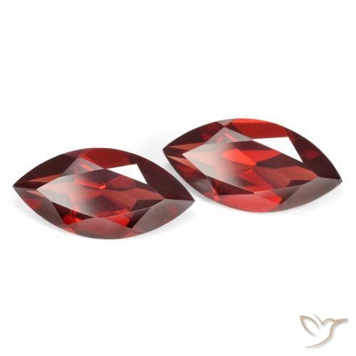 Gemas de Granate piropo Rojo medio natural de 4.24 ct, Marquesa, VVS-VS