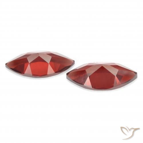 Gemas de Granate piropo Rojo medio natural de 4.24 ct, Marquesa, VVS-VS