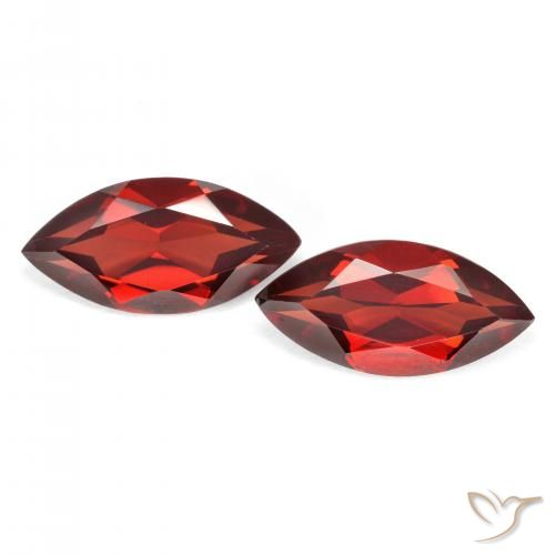4.17ctw Natural Rojo medio Granate piropo, Marquesa, VVS-VS