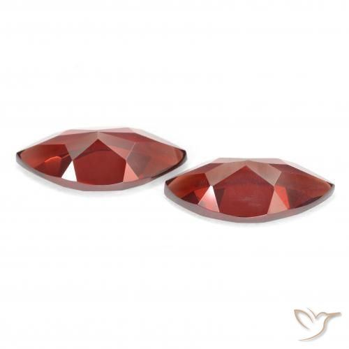 Gemas de Granate piropo Rojo medio natural de 4.17 ct, Marquesa, VVS-VS
