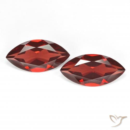 3.89ctw Natural Rojo sangría Granate piropo, Marquesa, VVS-VS