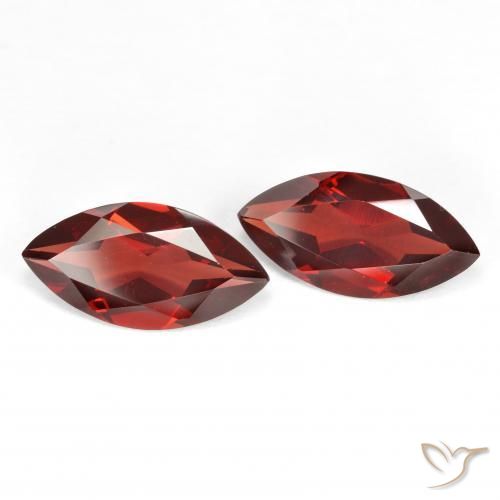Gemas de Granate piropo Rojo sangría natural de 3.89 ct, Marquesa, VVS-VS