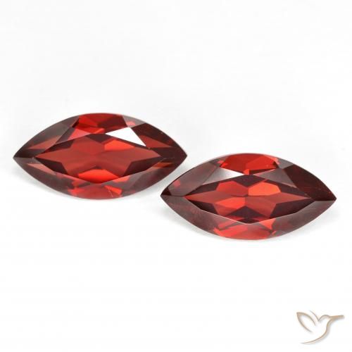 4.41ctw Natural Rojo grosella Granate piropo, Marquesa, VVS-VS