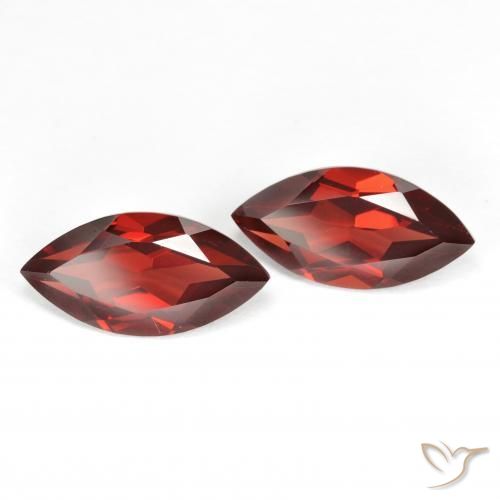 Gemas de Granate piropo Rojo grosella natural de 4.41 ct, Marquesa, VVS-VS