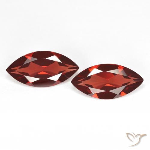 3.47ctw Natural Rojo sangría Granate piropo, Marquesa, VVS-VS