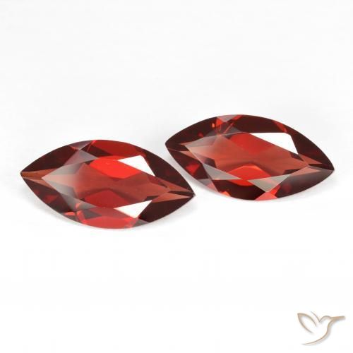Gemas de Granate piropo Rojo sangría natural de 3.47 ct, Marquesa, VVS-VS