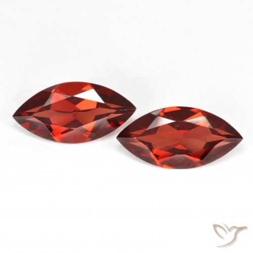 3.77ctw Natural Rojo medio Granate piropo, Marquesa, VVS-VS