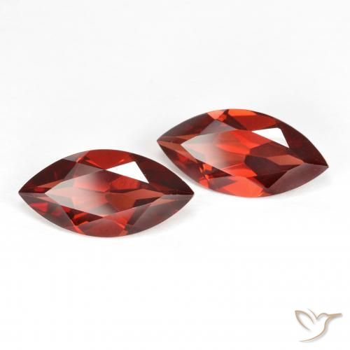 Gemas de Granate piropo Rojo medio natural de 3.77 ct, Marquesa, VVS-VS