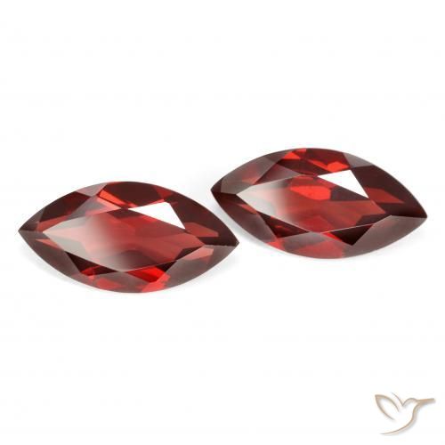 Gemas de Granate piropo Rojo grosella natural de 4.41 ct, Marquesa, VVS-VS
