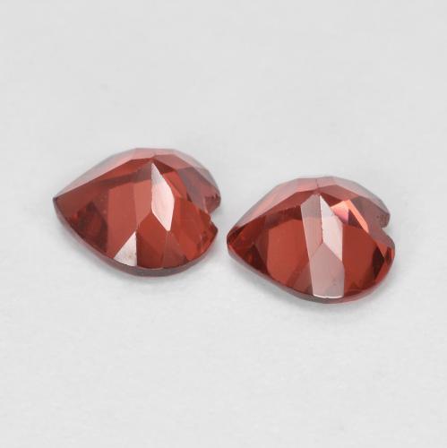 Gemas de granate piropo rojo natural de 1,11 ct, forma de corazón, VVS-VS