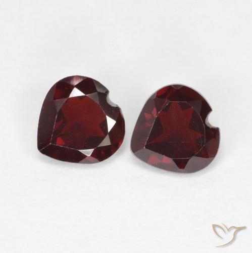 0.96ctw Natural Rojo sangre intenso Granate piropo, Corazón, VVS-VS
