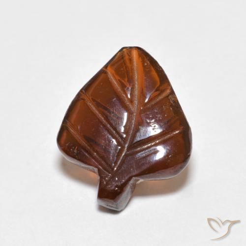 Granate piropo naranja natural de 2,92 ct, forma elegante, translúcido