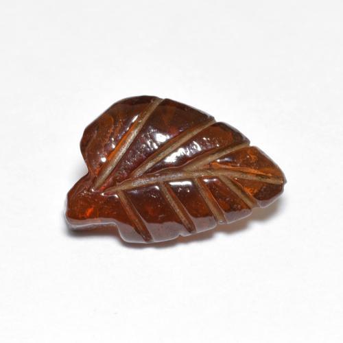 Granate piropo naranja natural de 3,35 ct, forma elegante, translúcido